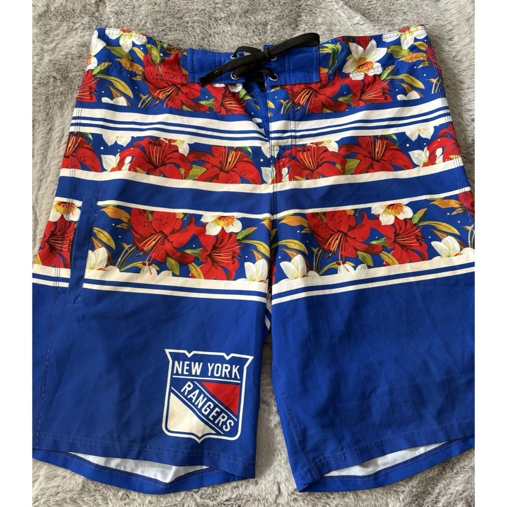 NHL Licensed Board Shorts Size 36 New York Rangers‎ floral